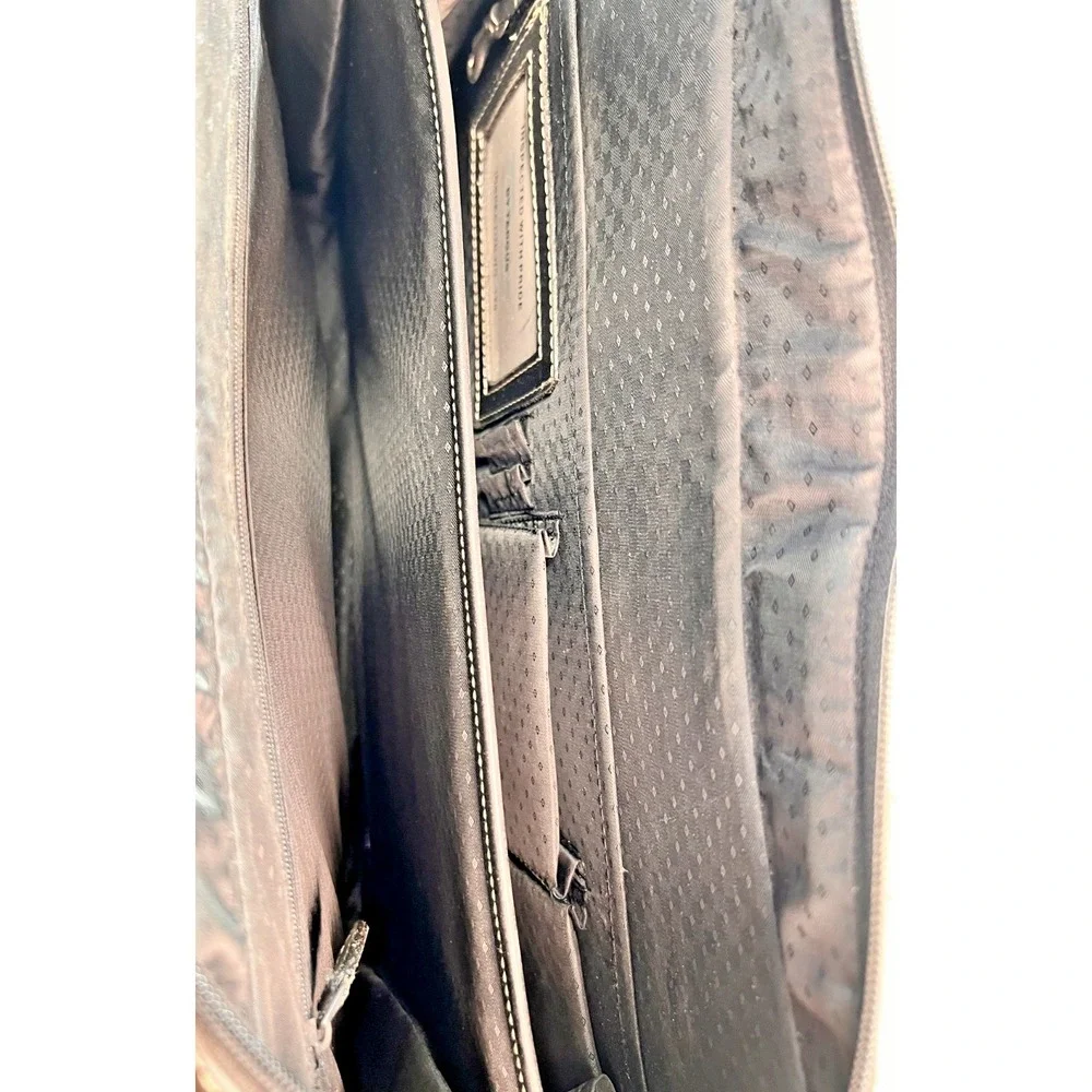 Targus Laptop Tote Bag Canvas Faux Leather Trim Work Business Computer Shoulder